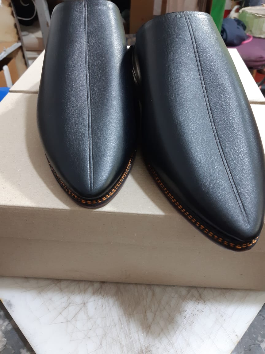 Babouche à talon Cuir lisse